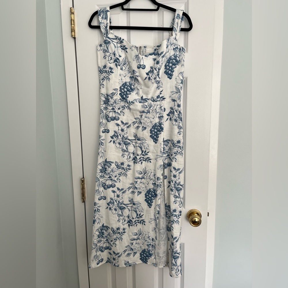 Reformation Bridgton Linen Dress in Corsica Size 10